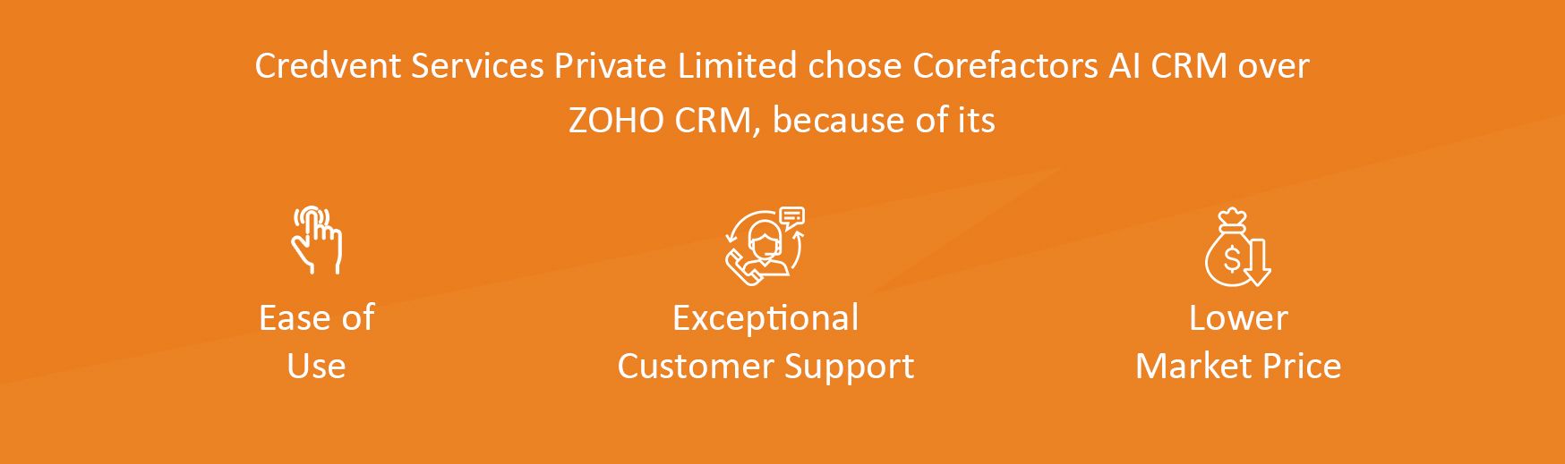 Why Credvent Service Private Limited chose Corefactors AI CRM?