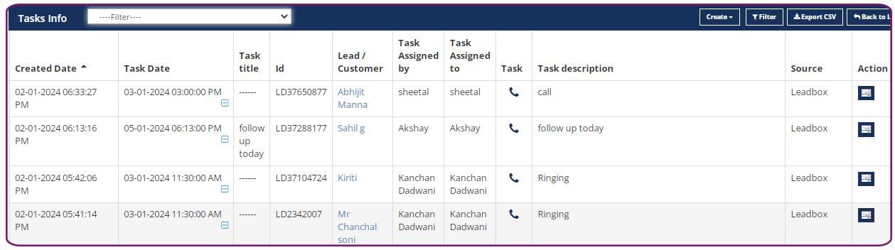 Easy lead follow-up with Corefactors CRM