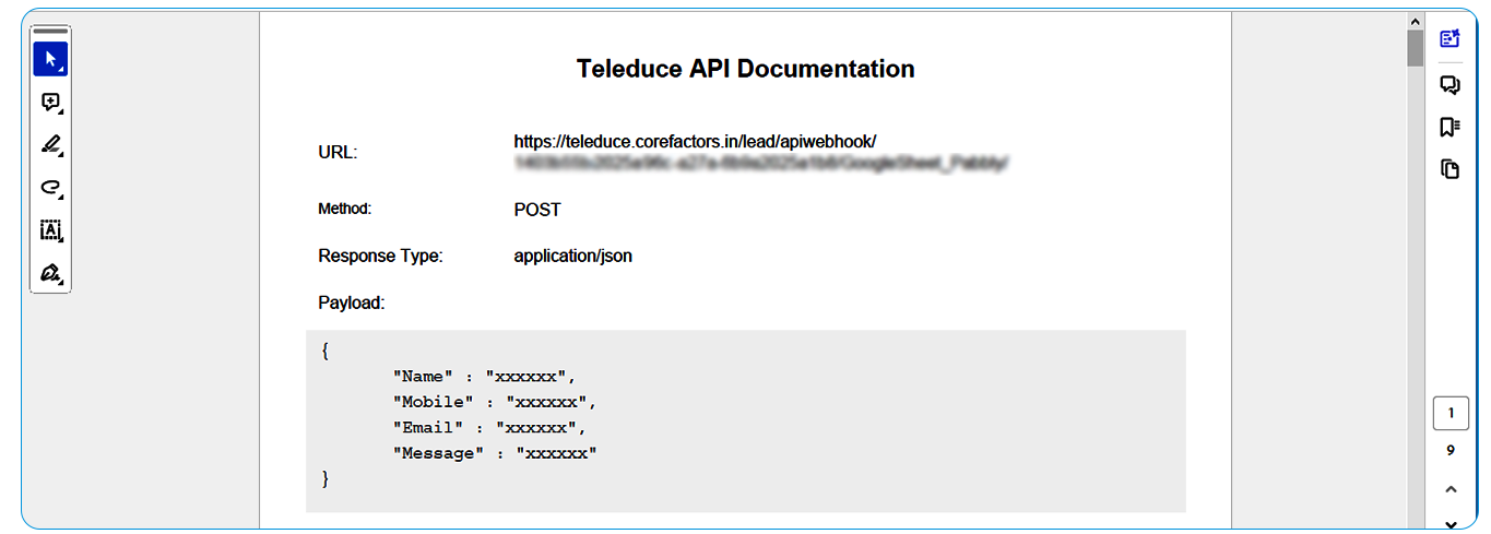Lead API documentation