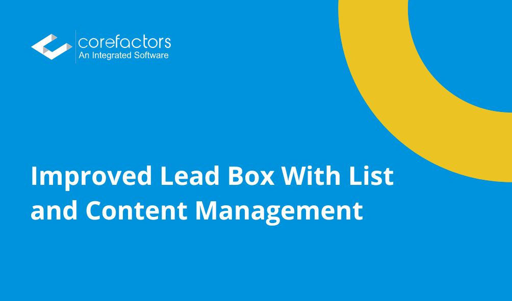 Improved Lead Box With List and Content Management
