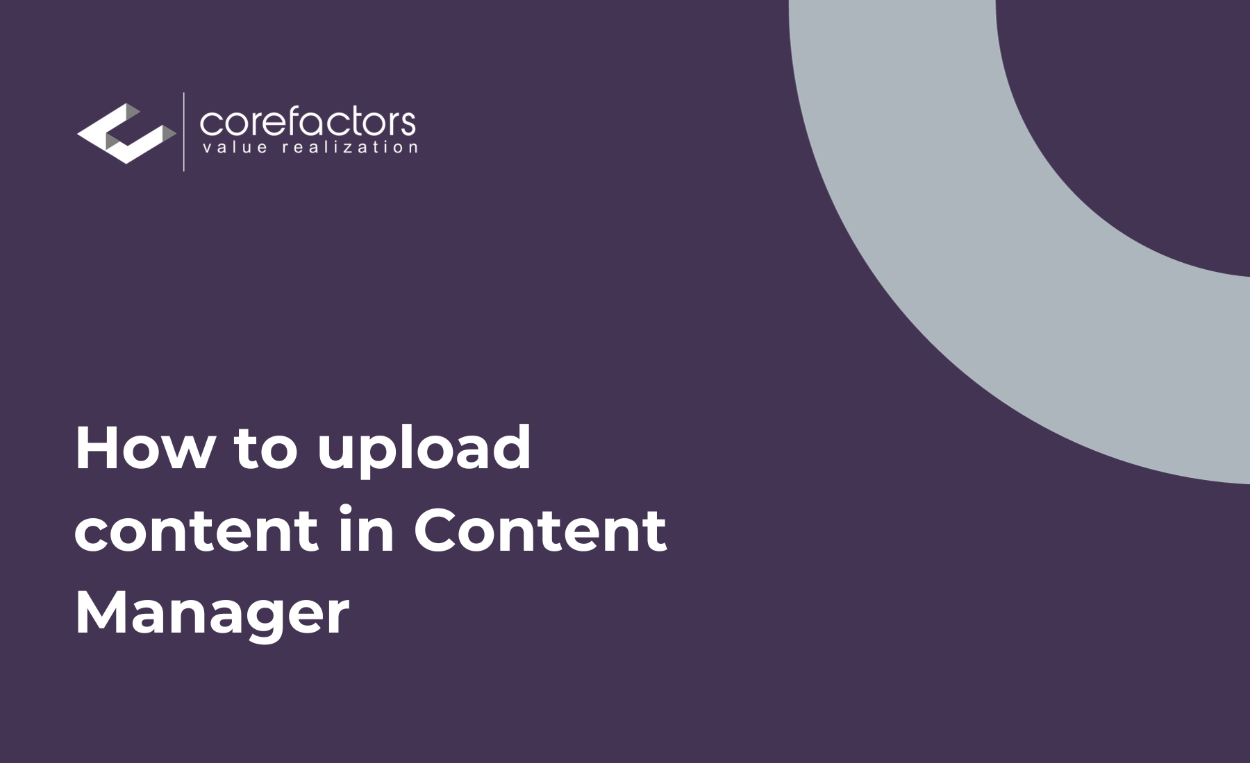 How to Upload Data in the Content Manager?