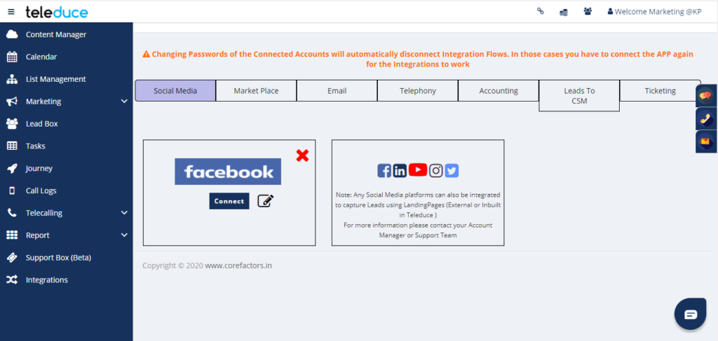 quickbook integration with corefactors 1