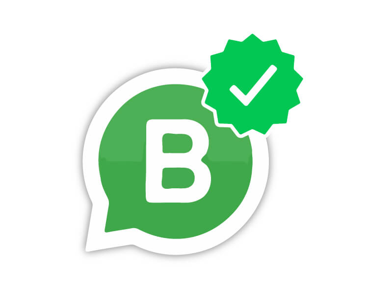 whatsapp business account with green tick